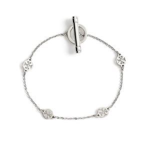 Tory Burch Delicate Toggle Station Chain Bracelet - SILVER